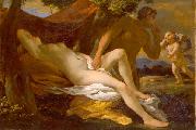 Nicolas Poussin Nicolas Poussin of either Jupiter and Antiope or Venus and Satyr oil painting picture wholesale
